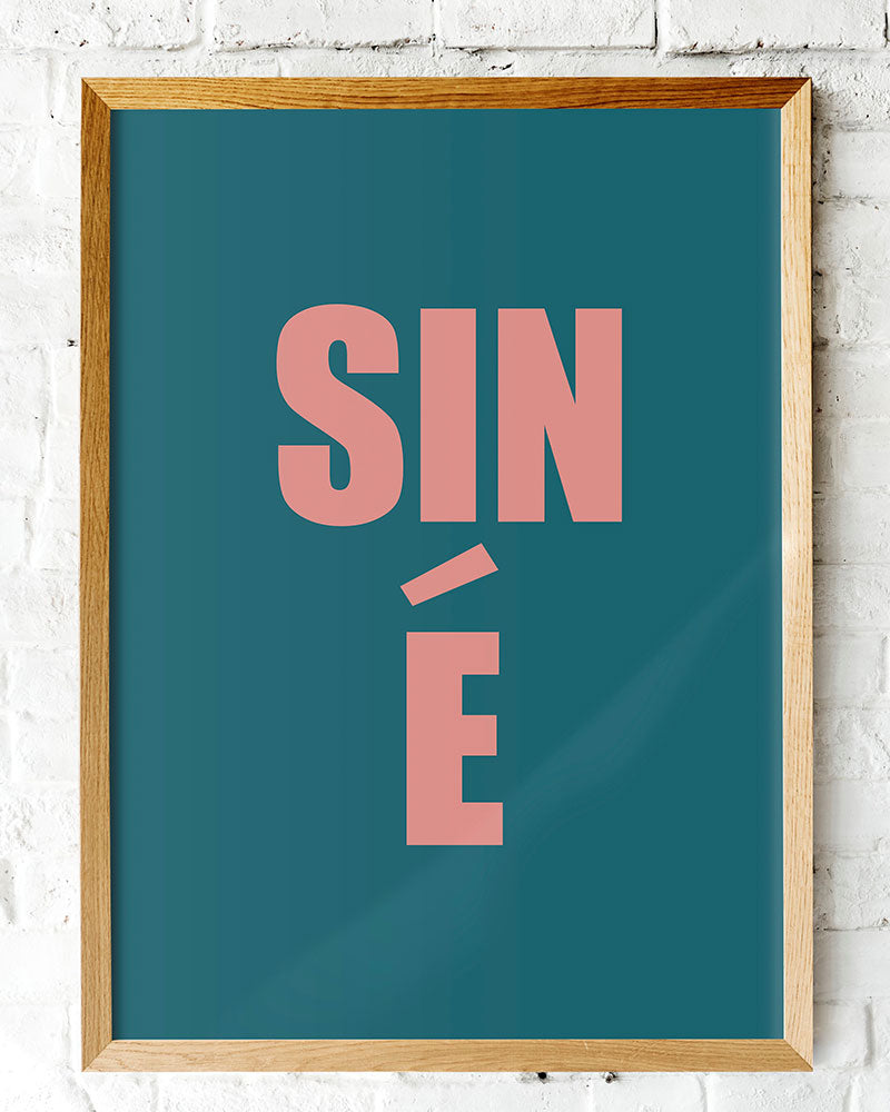 Sin E poster green