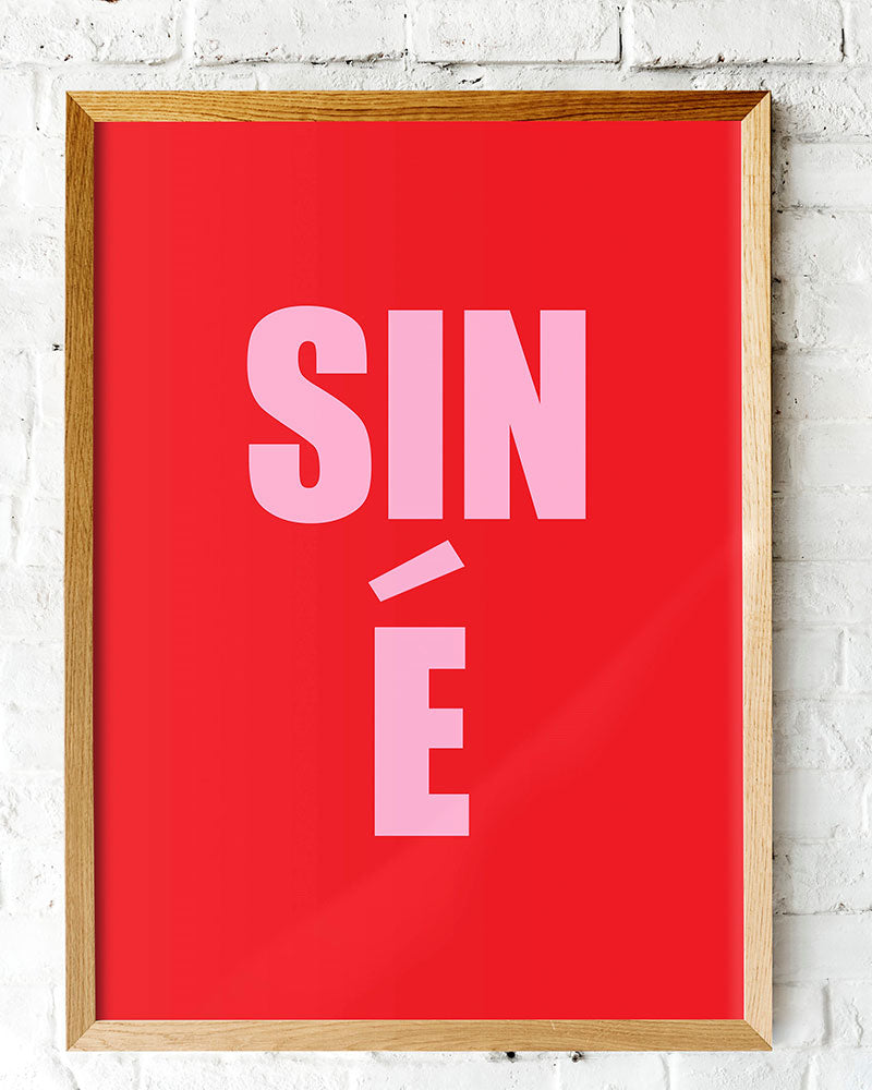 Sin E poster red